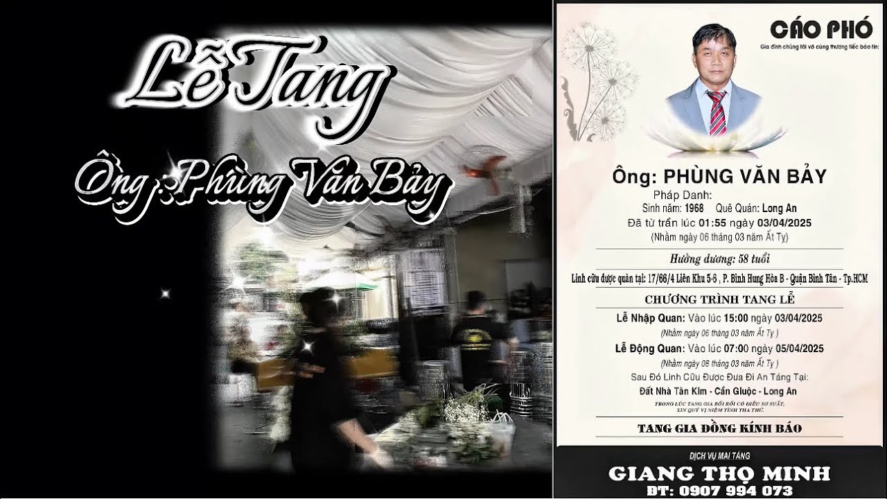 “Tiễn cha về quê nhà… nơi người từng dặn đừng quên” | Cơ sở mai táng Giang Thọ Minh xin chia buồn