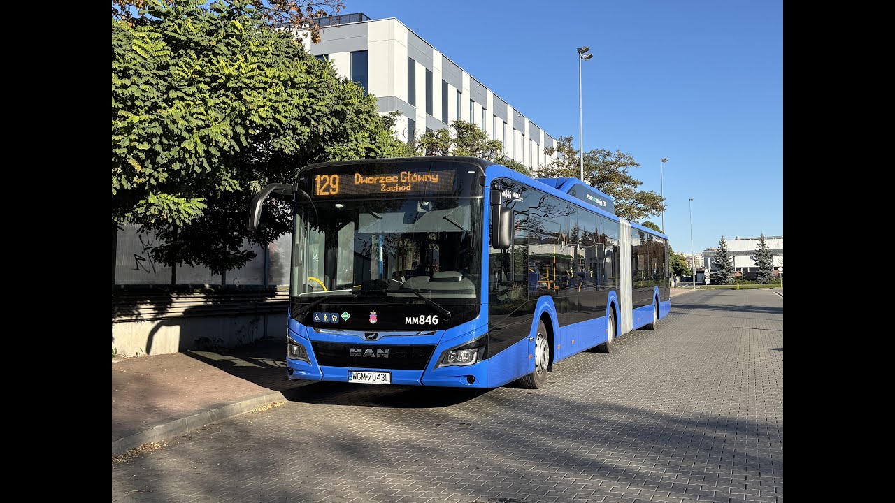 MAN NG320 Lion`s City 18G #MM846 Mobilis (o.Kraków) linia 129 kierunek Czyżyny Dworzec