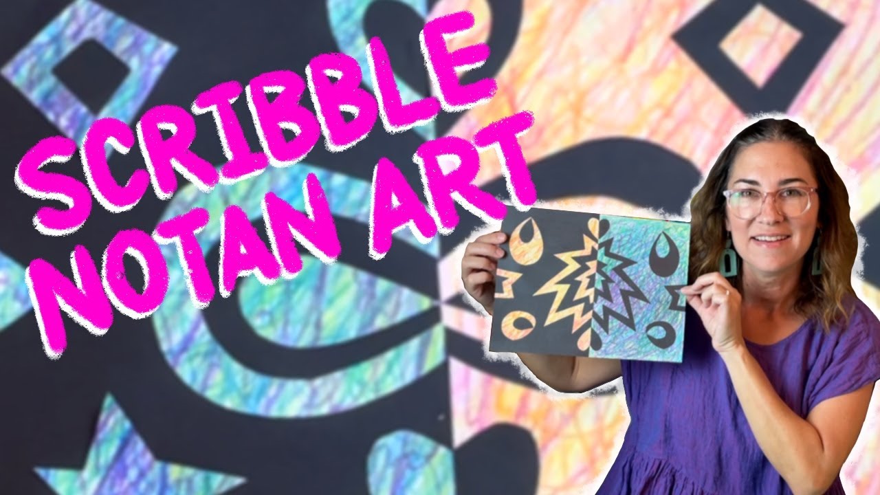 Scribble Notan Art for Kids!