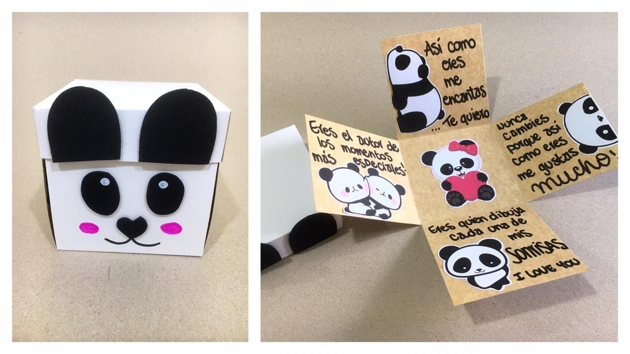 Cajita osito panda explosiva