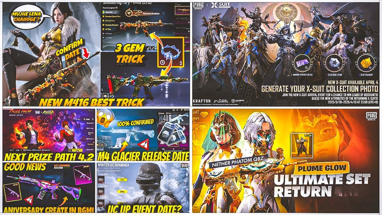 🛑 NEXT PRIZE PATH IN BGMI 4.2😱NEXTULTIMATE SET BGMI & PRE ORDER EVENT I M416 GLACIER CLASSIC CREATE✅