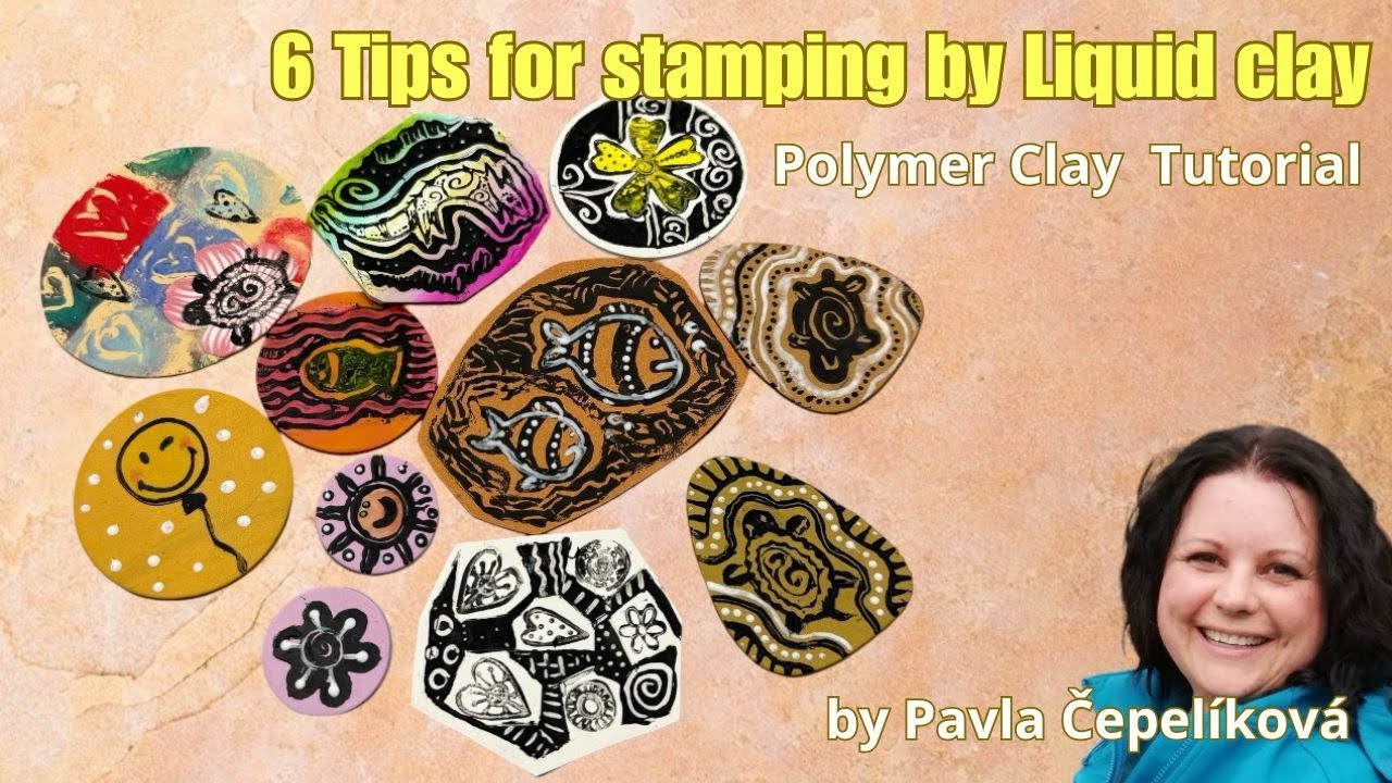6 Tips how to stamp by Liquid #polymerclay #polymerclaytutorial