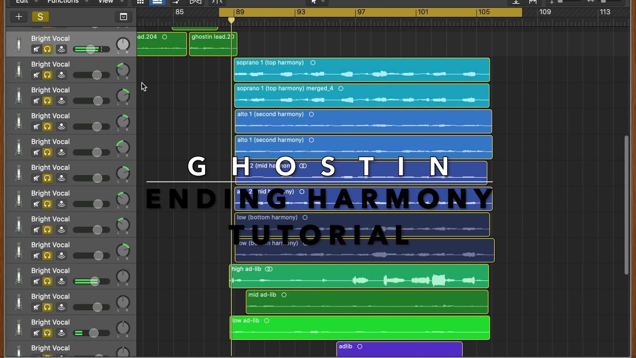 ghostin (Harmony Breakdown) TUTORIAL - Ariana Grande