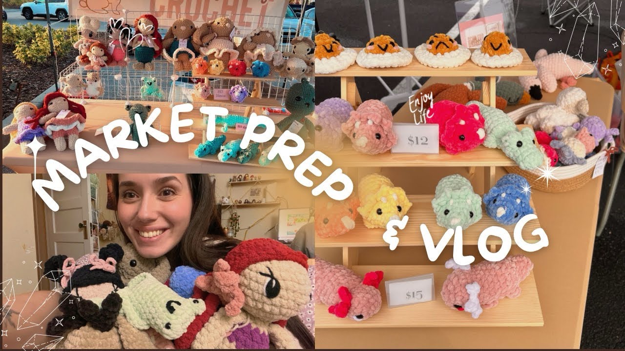 ✨CROCHET market prep & vlog✨ Did I fix my errors from last market? 🫶🏻 Craft fair