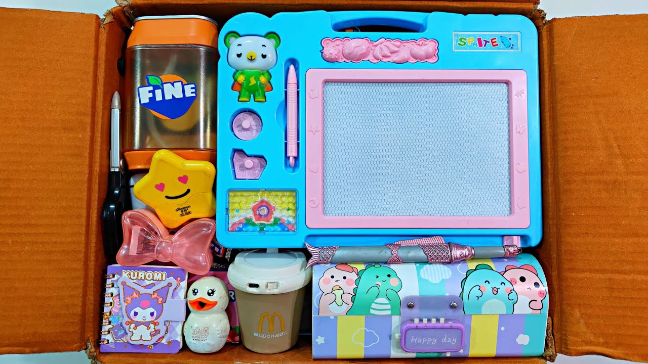 Classic Fancy Stationery items 📚, Pencil box, Sketch Board, Desk Lamp, Sharpener, Water bottle, Pen