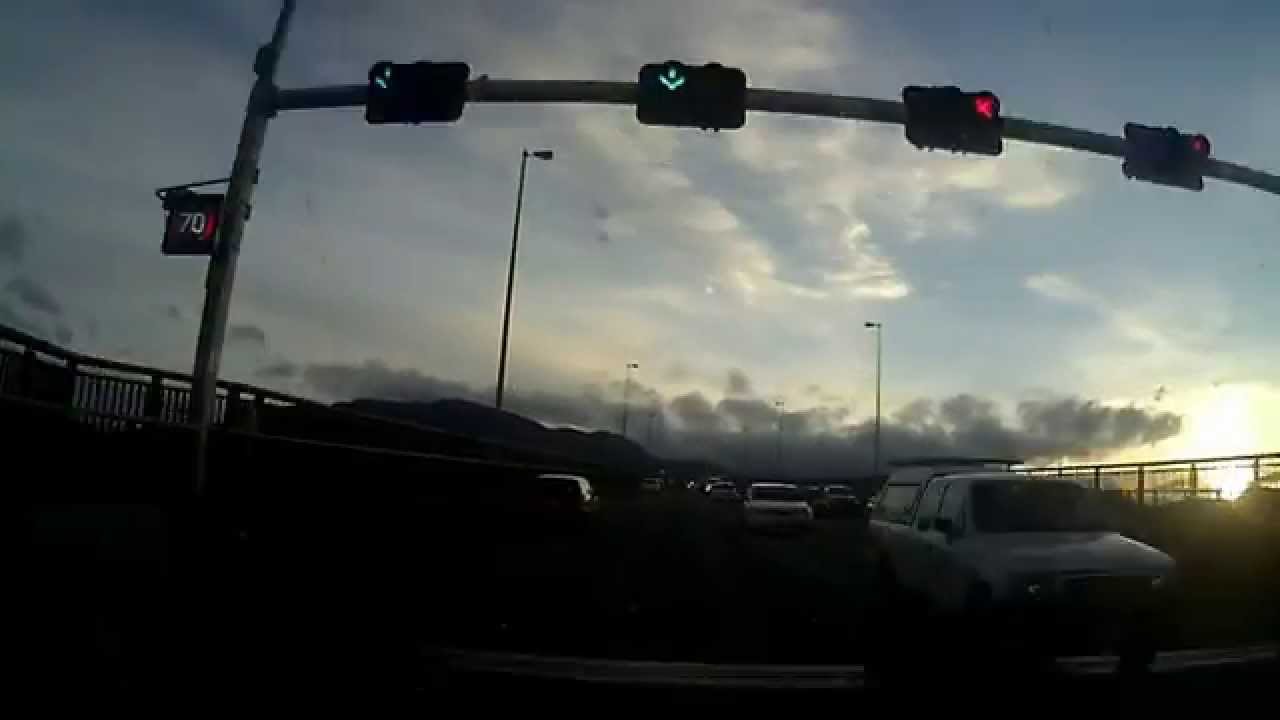 Driving into Hobart over the Tasman Brisge