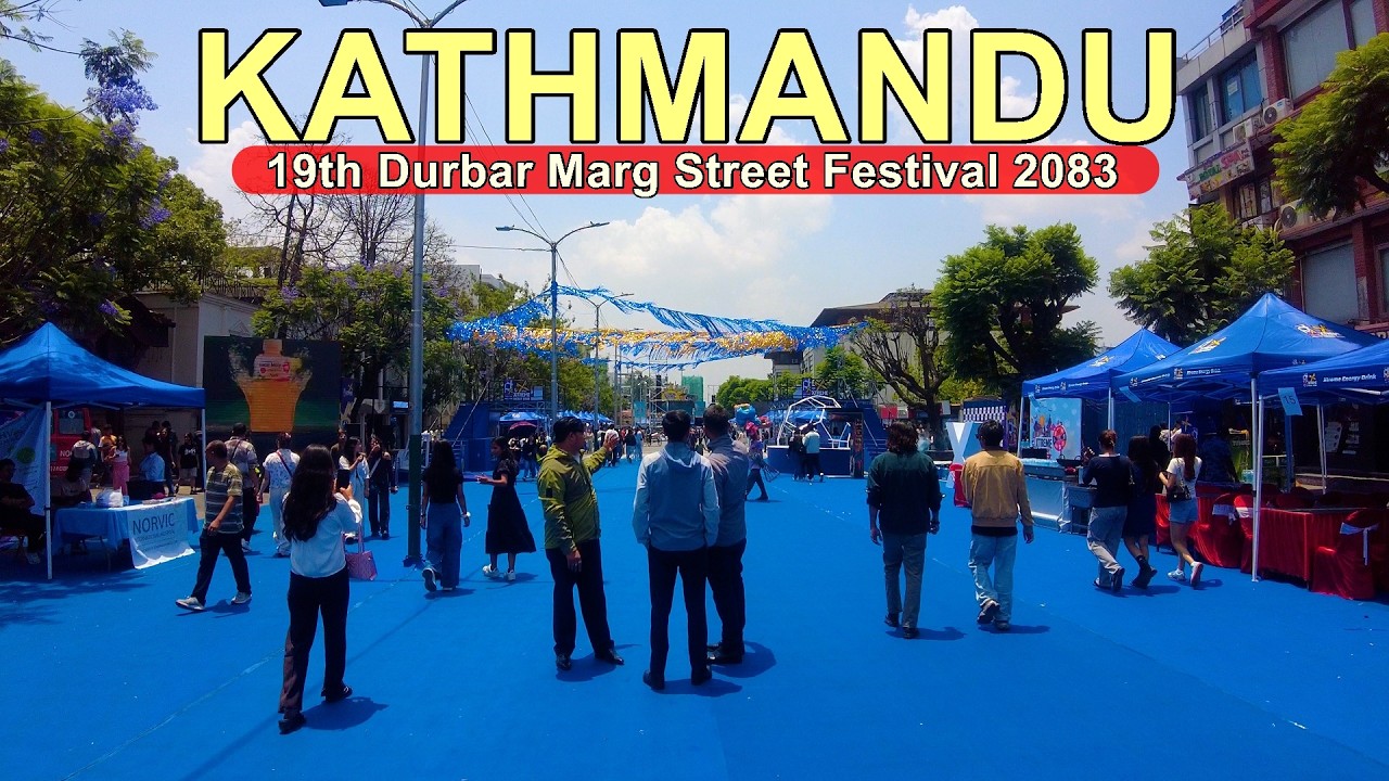 🇳🇵Kathmandu Xtreme Saturday, 19th Durbar Marg Street Festival 2083 4K Virtual Travelling Nepal