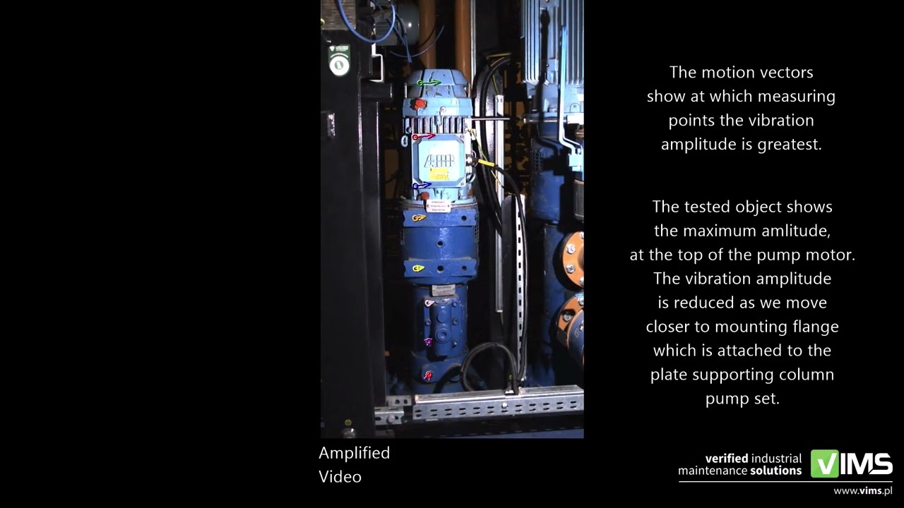 VIMS - IRIS M™ - Motion Amplification® - Vibration Analysis of Vertical Pump