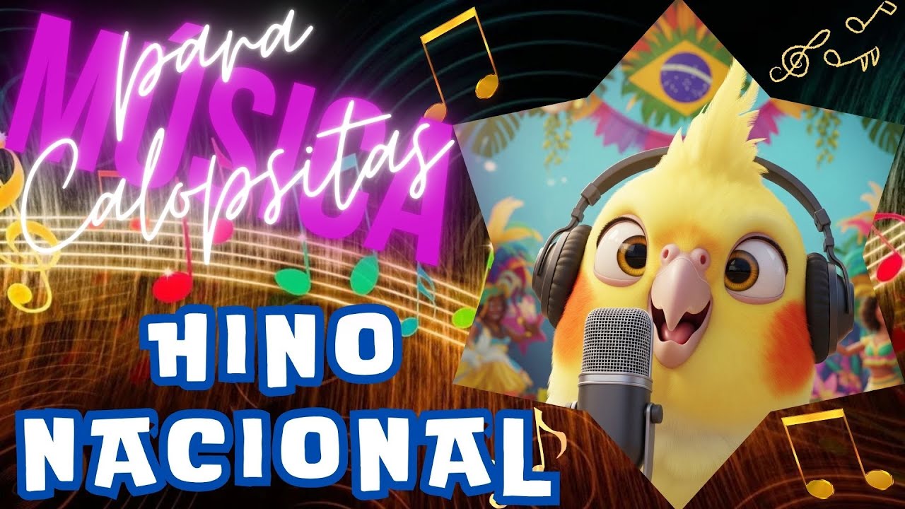 🎵 CALOPSITA CANTANDO HINO NACIONAL BRASILEIRO CANTO DE CALOPSITAS ASSOBIO CALOPSITA #youtube