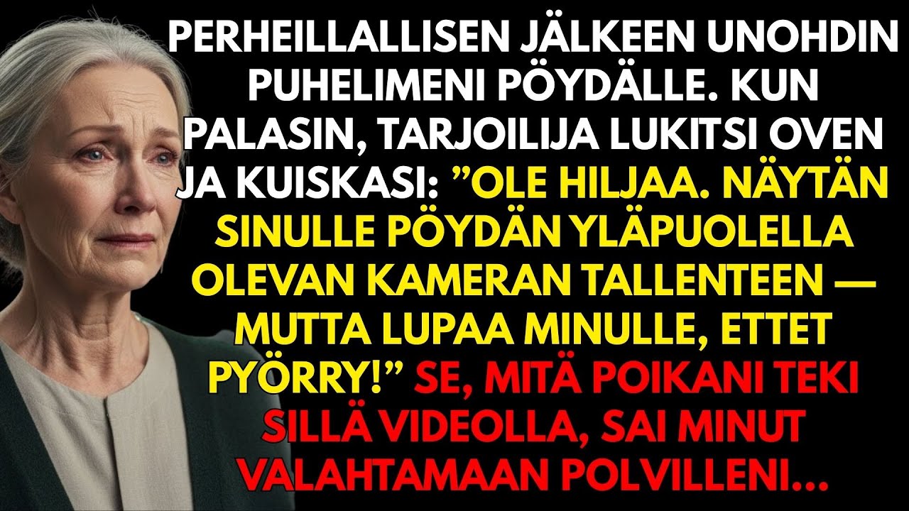 Kun olin lähdössä, tarjoilija lukitsi oven: ”Lupaa, ettet pyörry!” Mutta…