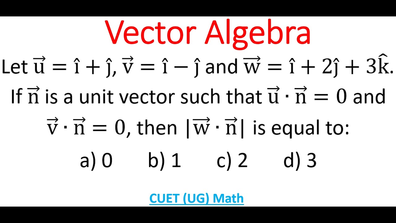 Magnitude Of Dot Product Of Vectors w & n