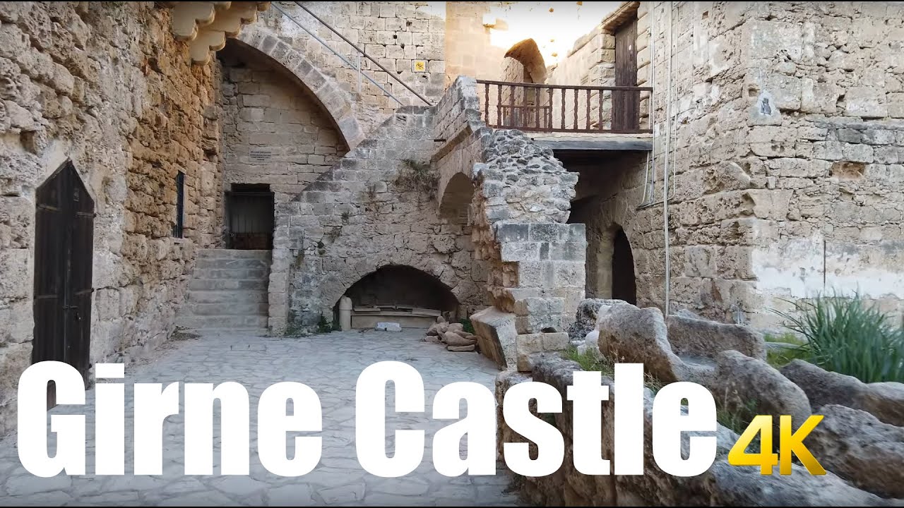 Kyrenia Castle  (Girne Kalesi) walking tour 4k 60fps