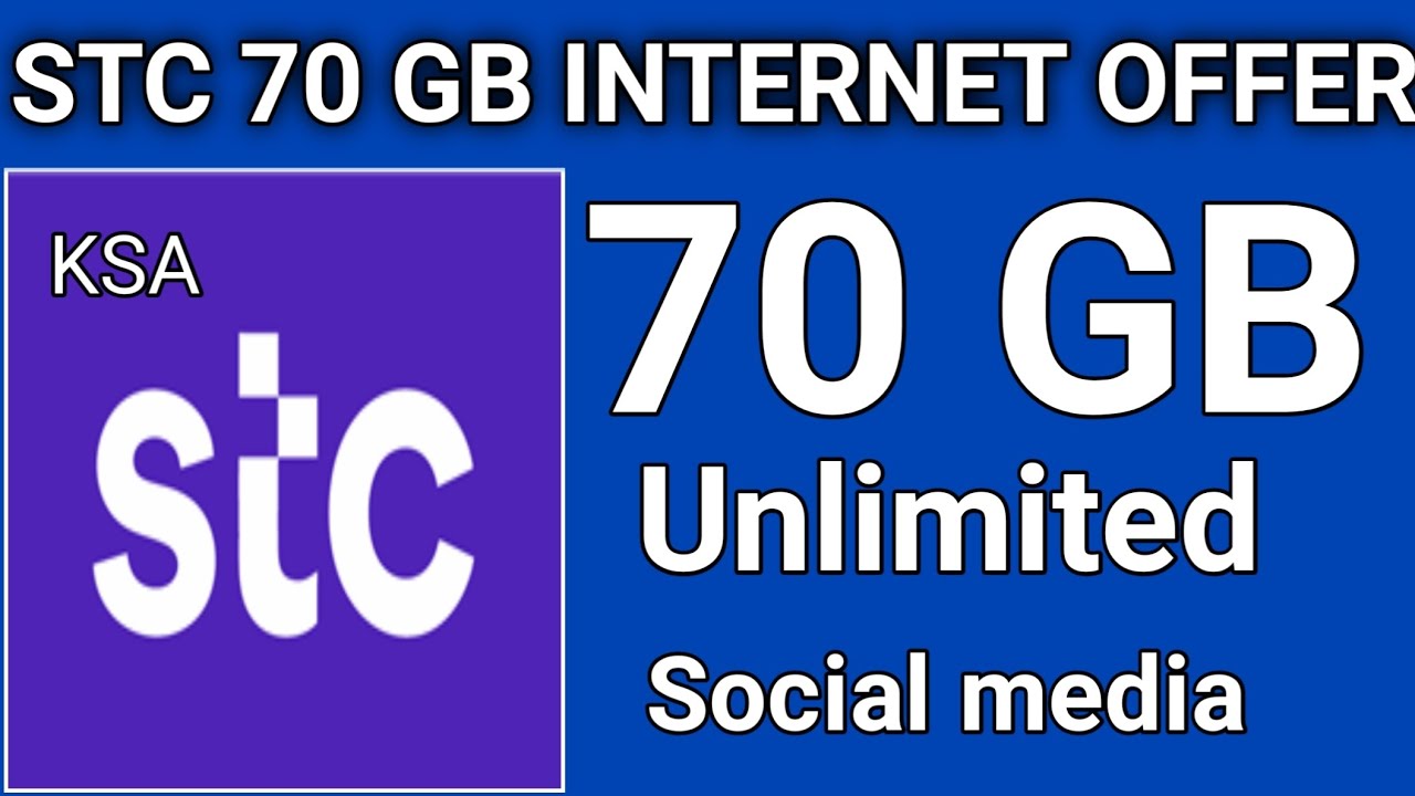 Stc Sim 70GB internet Package Monthly | Stc Unlimited social Media plan | Stc Unlimited Minutes 