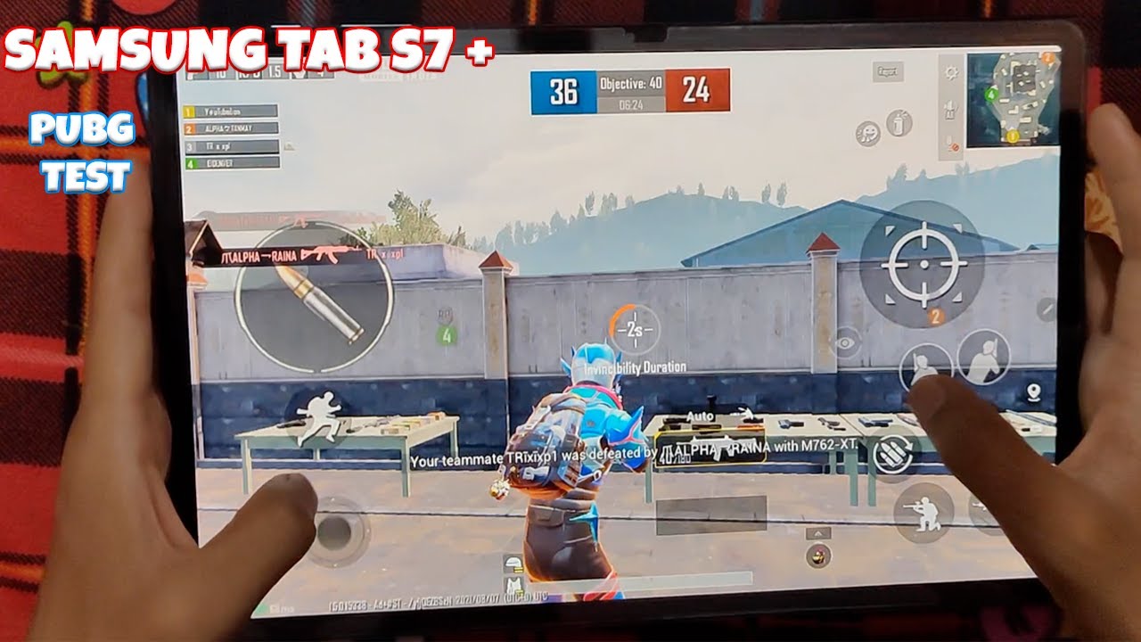 samsung galaxy tab s7 plus pubg test | 12.4 inch | 4 finger claw handcam gameplay | YouTube e Zion 🔥
