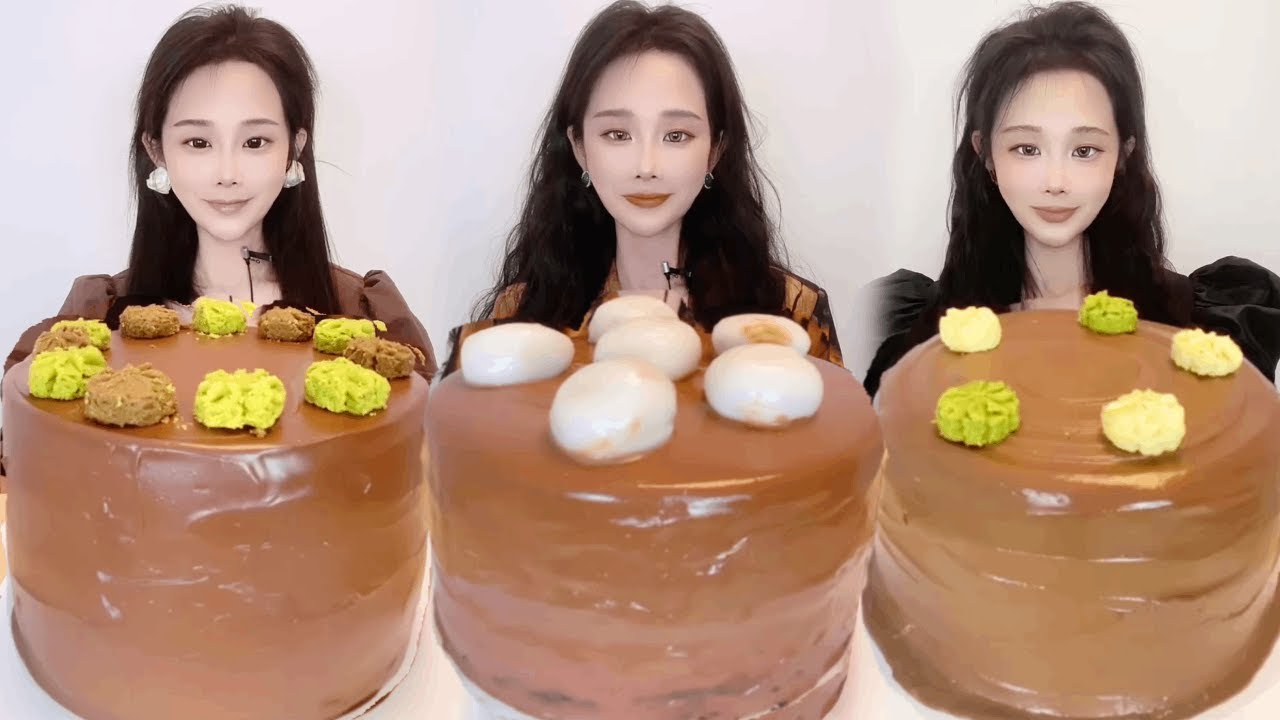 Asmr🍰Eating Chocolate Mint🍰 (Soft And Waxy Sound) 크림丨먹방丨Mukbang丨Satisfying丨Eatings