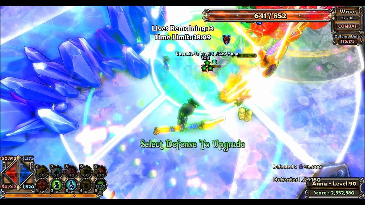 Dungeon Defenders - Crystalline Dimension NMHC Solo (Section Three+Boss Gauntlet)