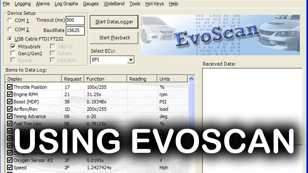 HOW TO: DATALOG USING EVOSCAN
