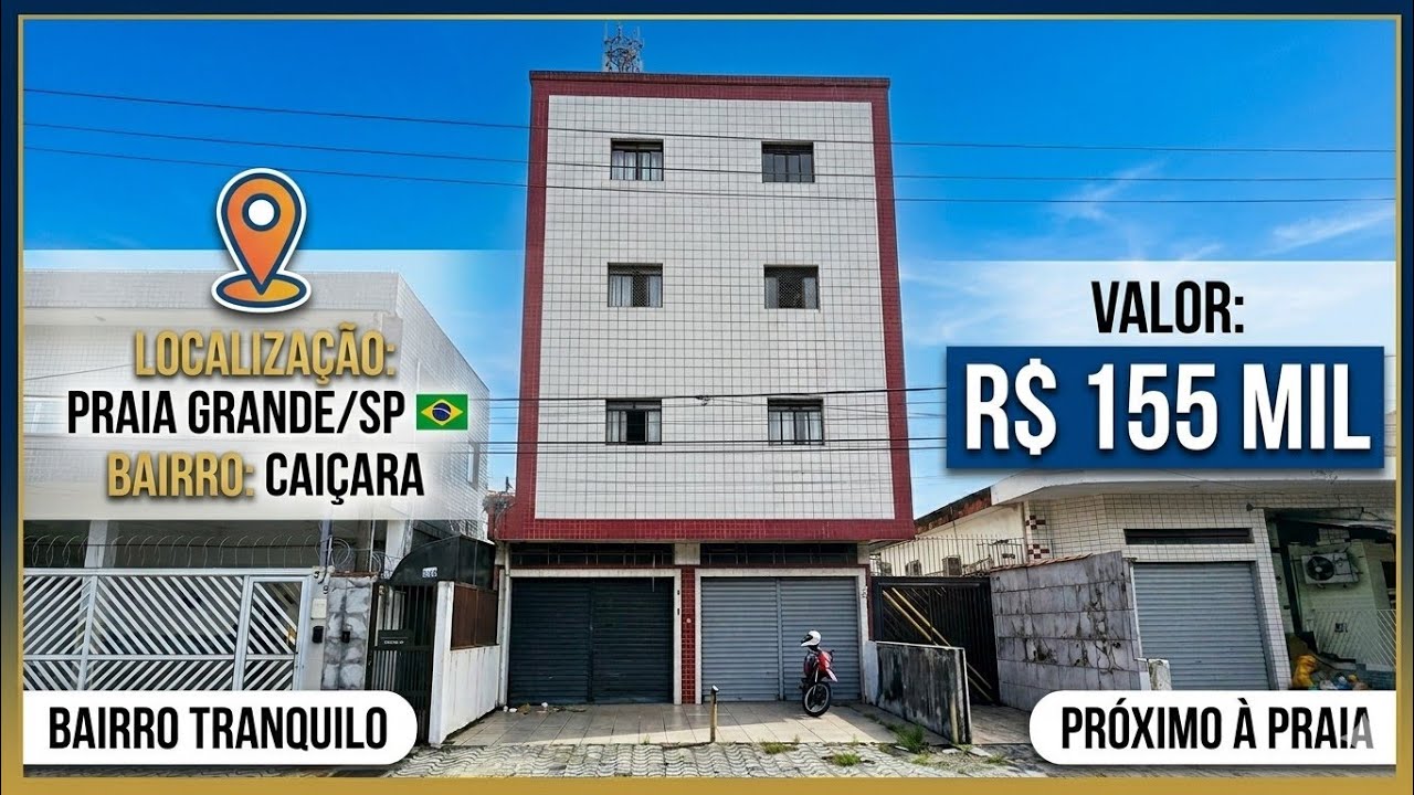 ⏳KITNET $155MIL PARA VENDER RÁPIDO BAIRRO CAIÇARA PRAIA GRANDE/SP