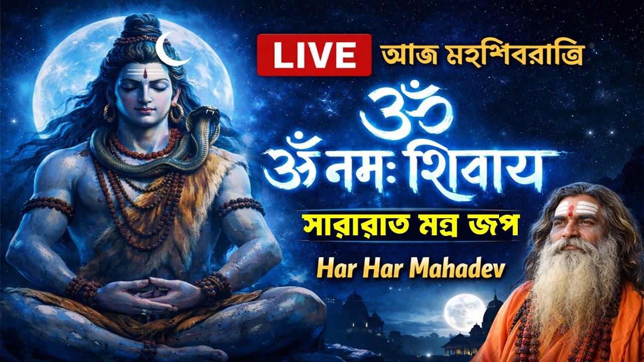 Maha Shivratri LIVE 2026| Om Namah Shivaya Mantra Chanting | সারারাত মহাদেবের নামজপ | Shivratri 2026
