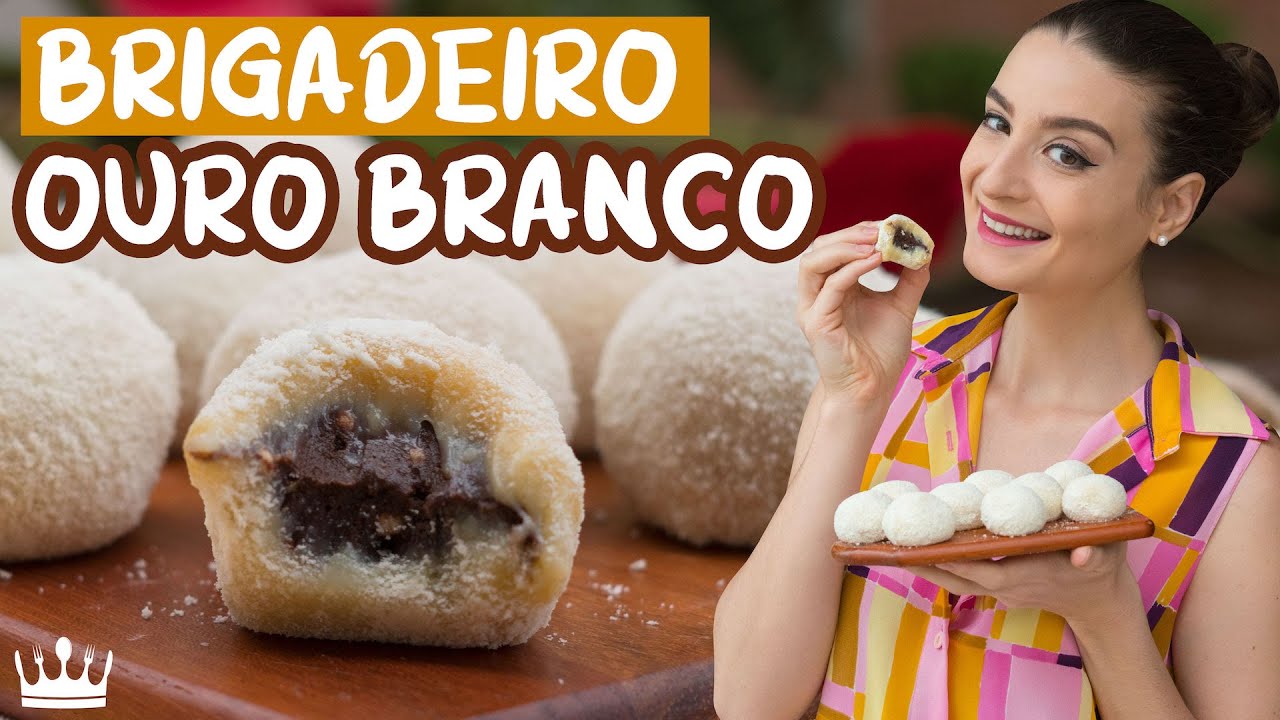 BRIGADEIRO OURO BRANCO (recheado!) - Faça e Venda! Cozinha do Bom Gosto - Gabi Rossi