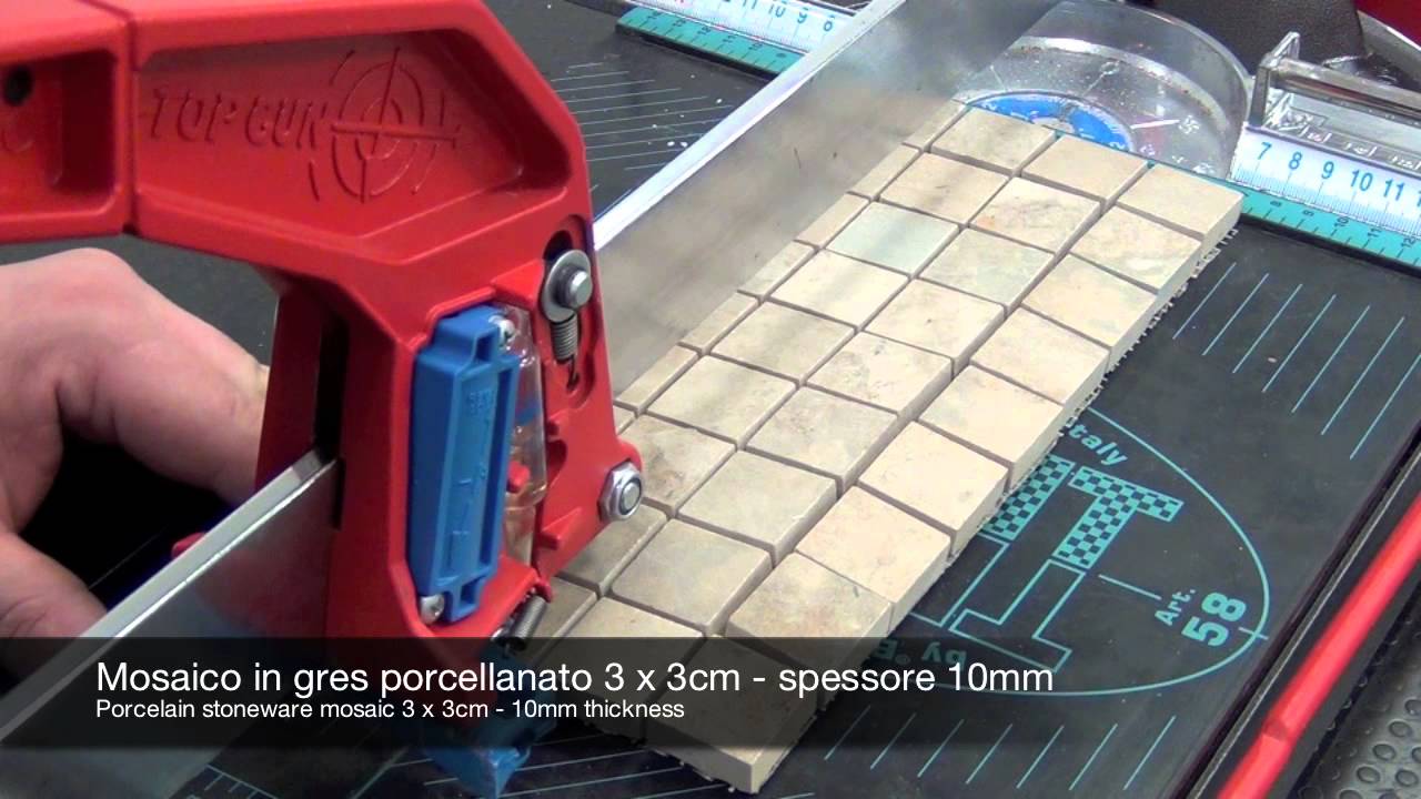Cutting mosaic and glass with manual tile cutter
