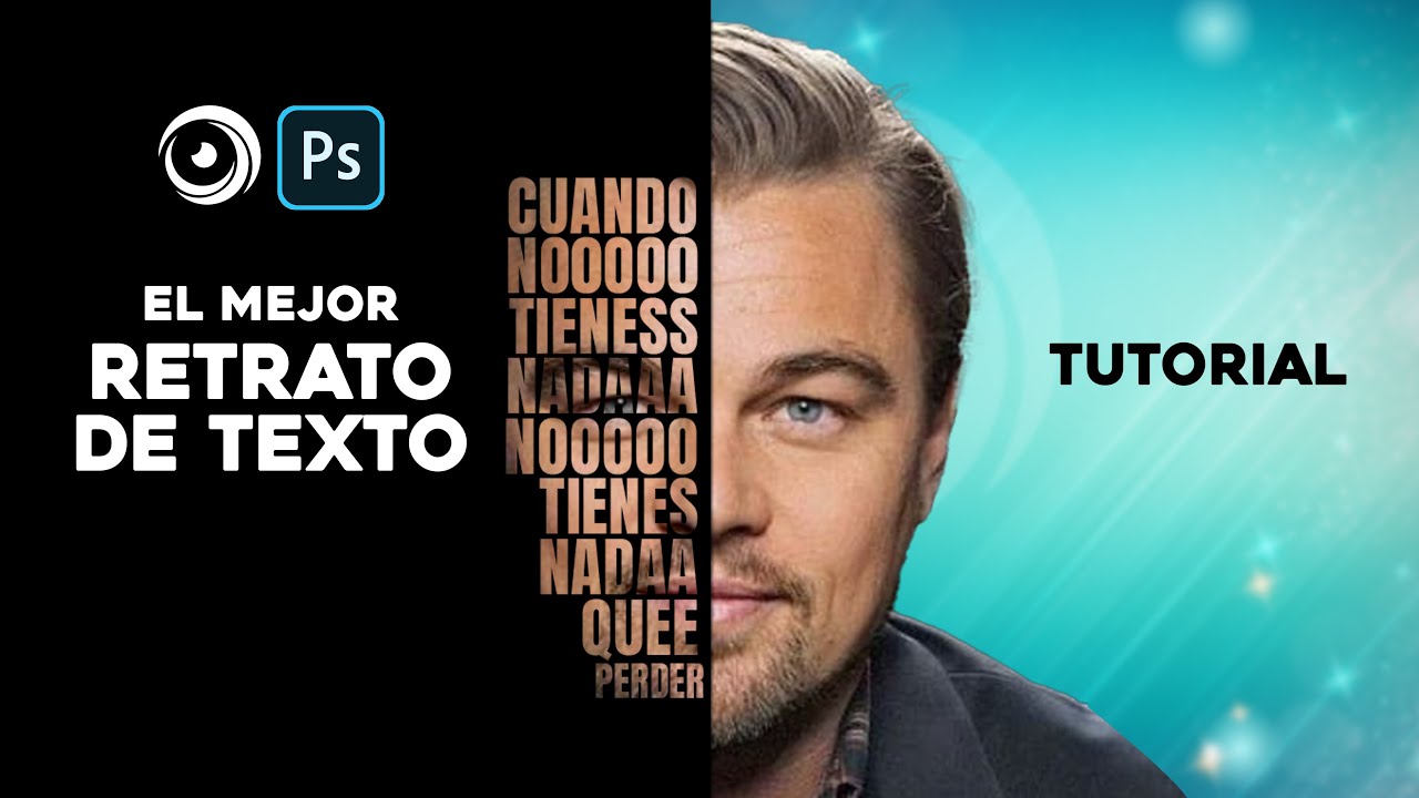 Photoshop Tutorial | C&oacute;mo crear un MEJOR retrato de texto  | How to Create a BEST Text Portrait