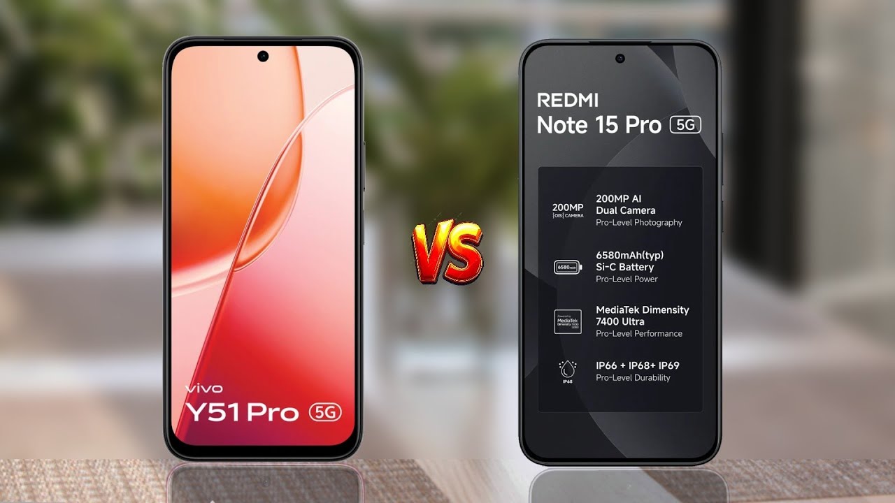 ViVO Y51 Pro против Redmi Note 15 Pro