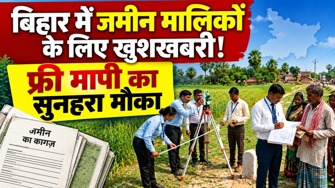बिहार में जमीन मालिकों के लिए खुशखबरी! फ्री मापी का सुनहरा मौका. Bihar News