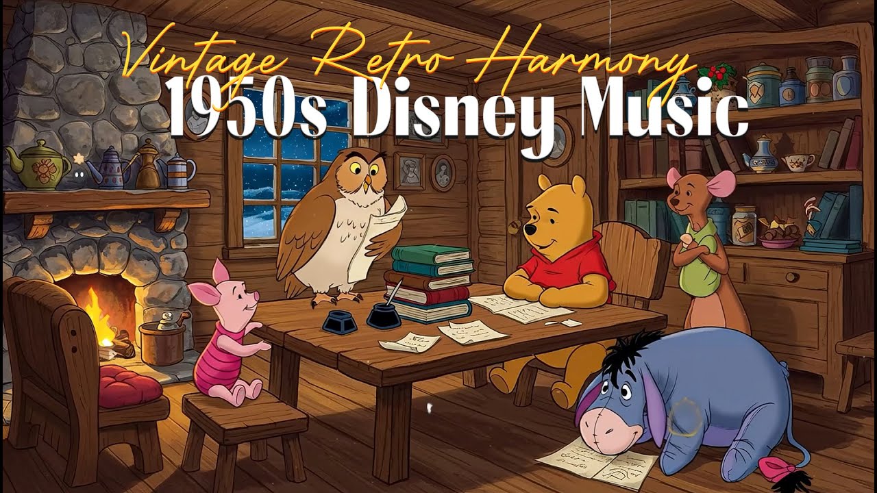 Timeless Disney Echoes 🕰️ | 1950s Oldies Music Playing in Another Room for Calm Moments