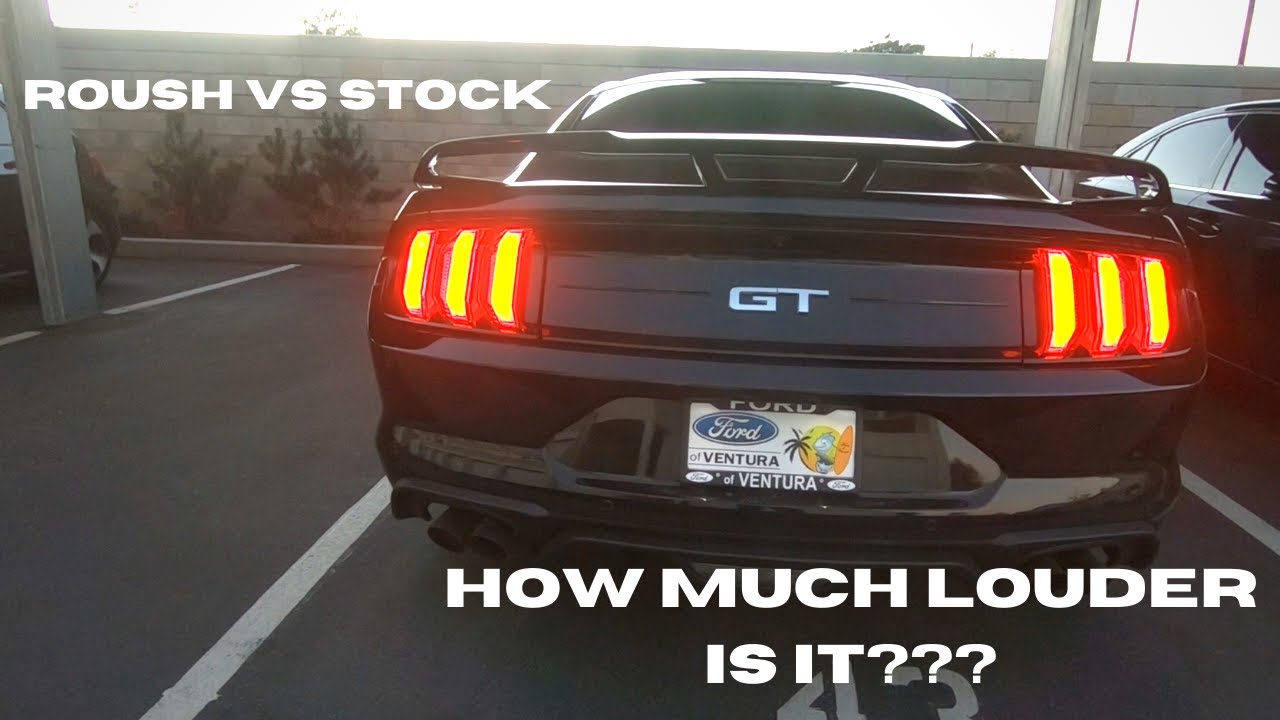 2018 Ford Mustang GT Stock Exhaust vs Roush Axle Back Exhaust Comparison