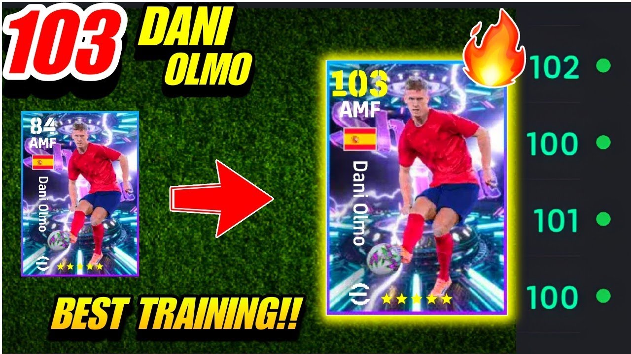 103 DANI OLMO SHOWTIME ЛУЧШАЯ ТРЕНИРОВКА 🎉🔥 | Dani Olmo Максимальный уровень в киберфутболе | киб...