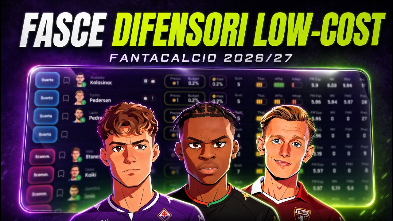 DIFENSORI LOW COST | FASCE ASTA FANTACALCIO 2026/27