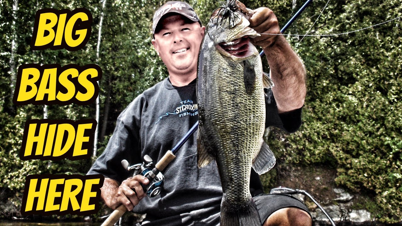 BIG LARGEMOUTH BASS HIDE IN THESE SPOTS- Full length eps.