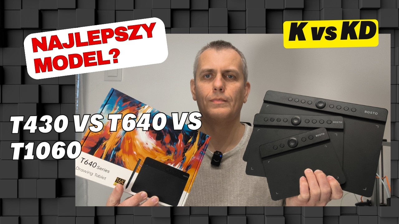 Tablet graficzny BOSTO &ndash; T430, T640, T1060 (K vs KD) 🖊️ Kt&oacute;ry wybrać? TEST + OPINIA + POR&Oacute;WNANIE