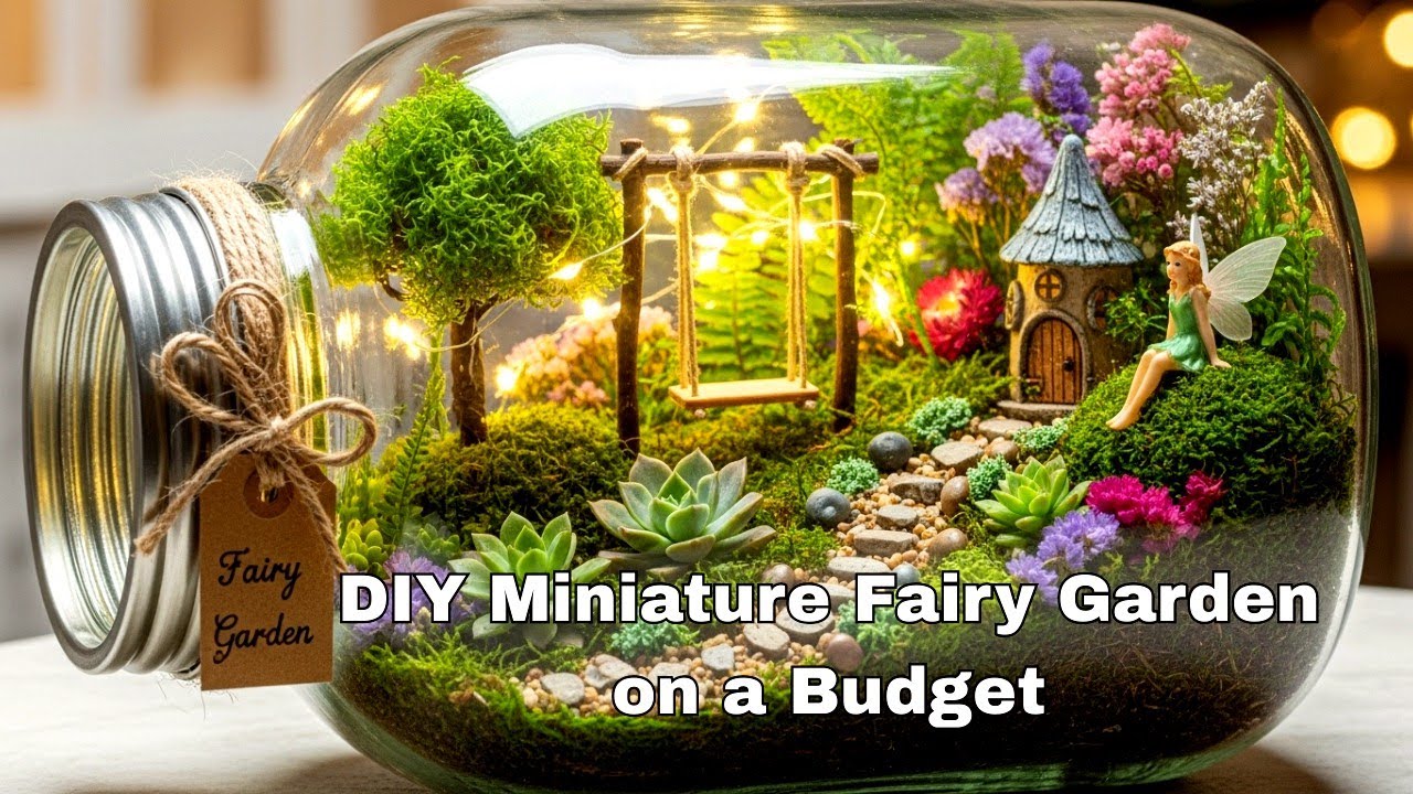 DIY Miniature Fairy Garden on a Budget – From Bottles & Thrifted Fairy Garden Hacks!