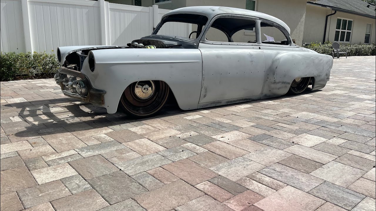 1953 Chevy Belair bagged and bodied.
