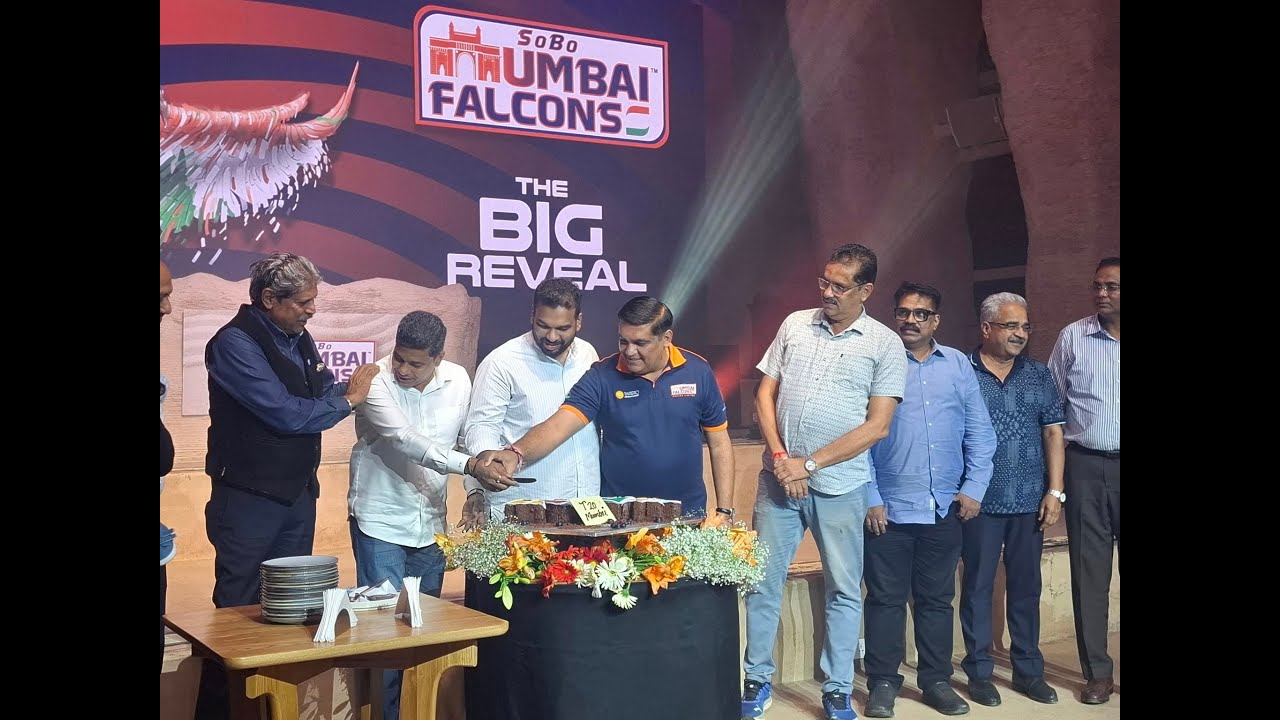 Kapil Dev & Ameet H. Gadhoke jersey Revealed Launch SoBo Mumbai Falcons