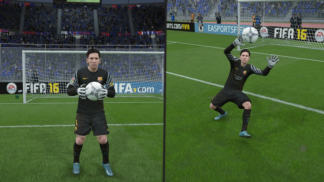FIFA 16 - LIONEL MESSI PLAYING GOALKEEPER!