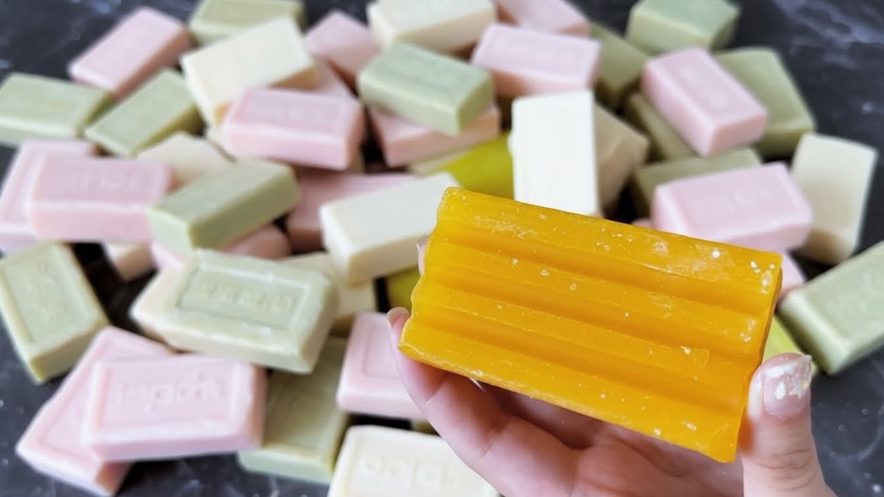 So Satisfying! Colorful Soap Cutting ASMR Sounds