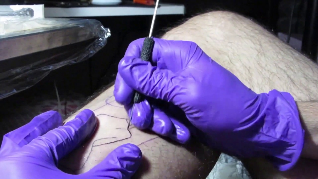 HANDPOKE TATTOO TIMELAPSE