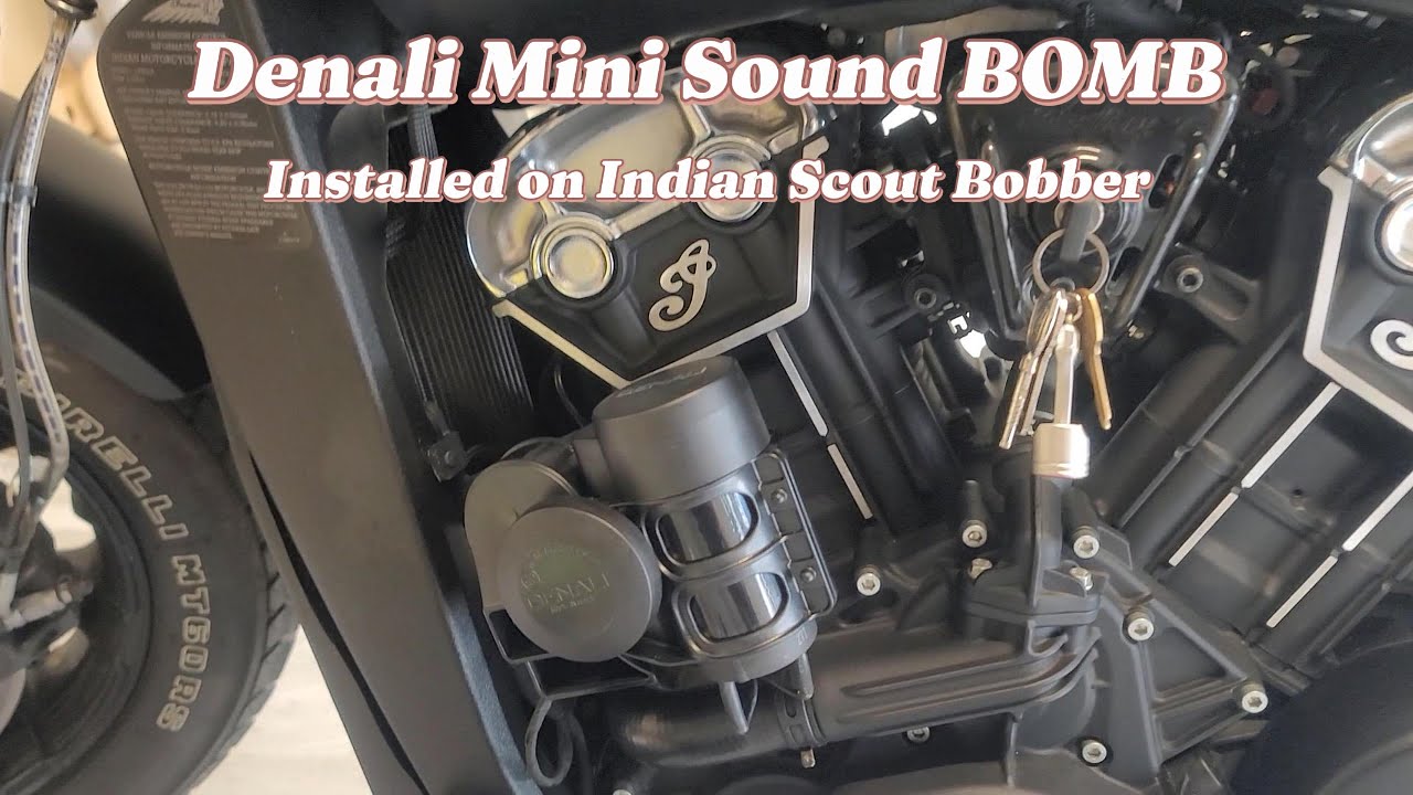 Миниатюрный звуковой сигнал Denali Sound на Indian Scout Bobber 2021-2024 годов