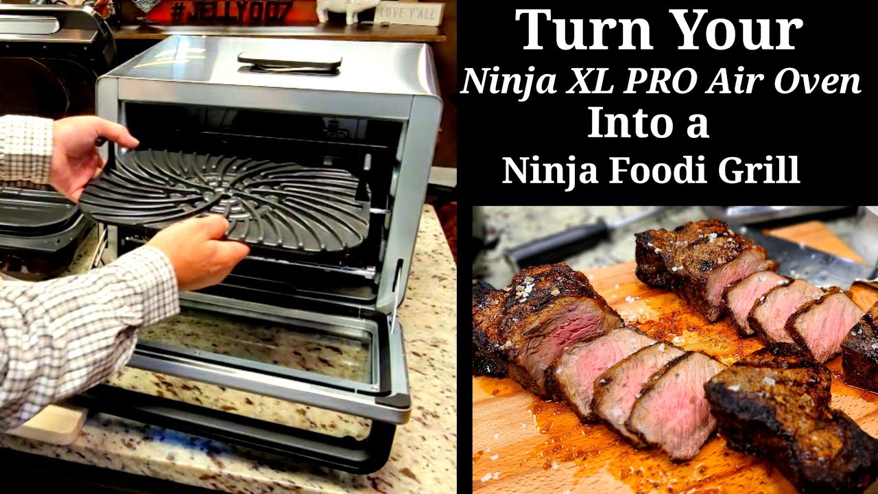 Ribeye Steak on Grill Plate from Ninja Foodi Grill in NINJA XL AIR OVEN Meater Wireless thermometer