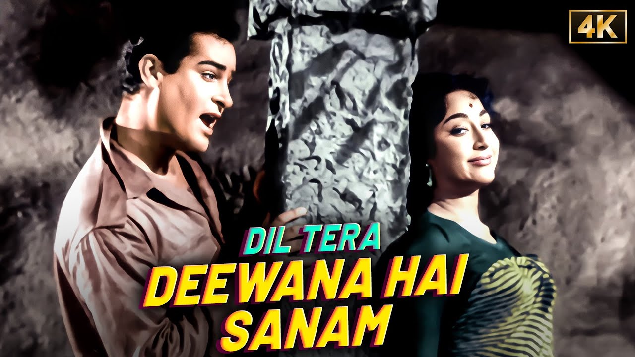 Dil Tera Diwana Hai Sanam | Epic Duet by Mohd Rafi & Lata Mangeshkar: 4K | Shammi Kapoor, Mala Sinha