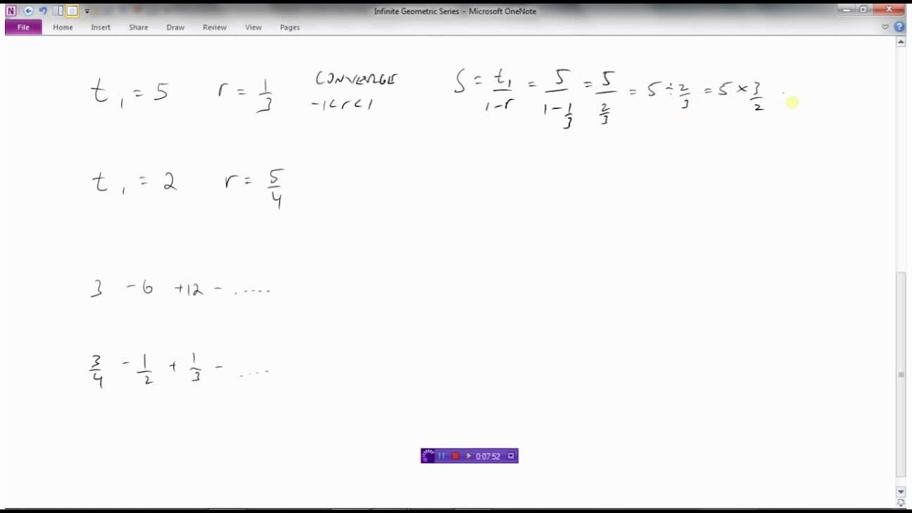 Infinite Geometric Series