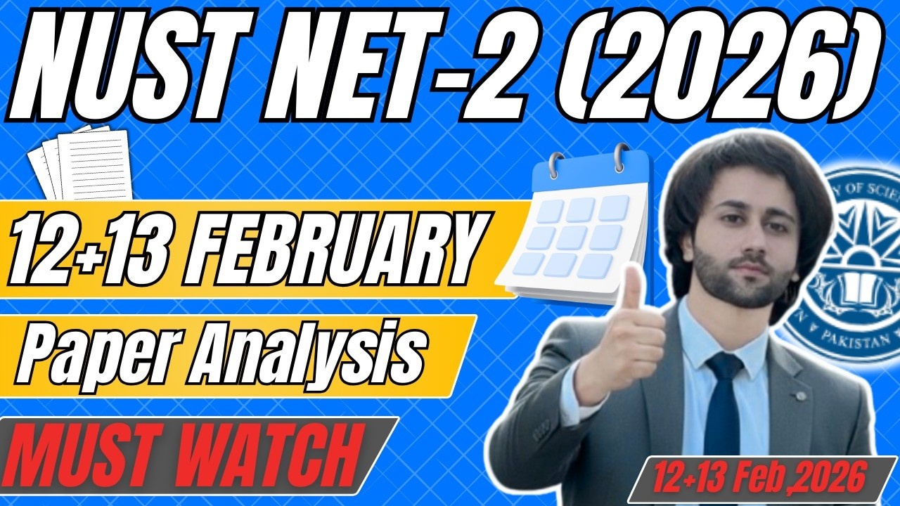 NUST NET 2 2026 Today's Papers Analysis I NUST NET 2026 Tests I NUST NET Test Preparation 2026 I NET