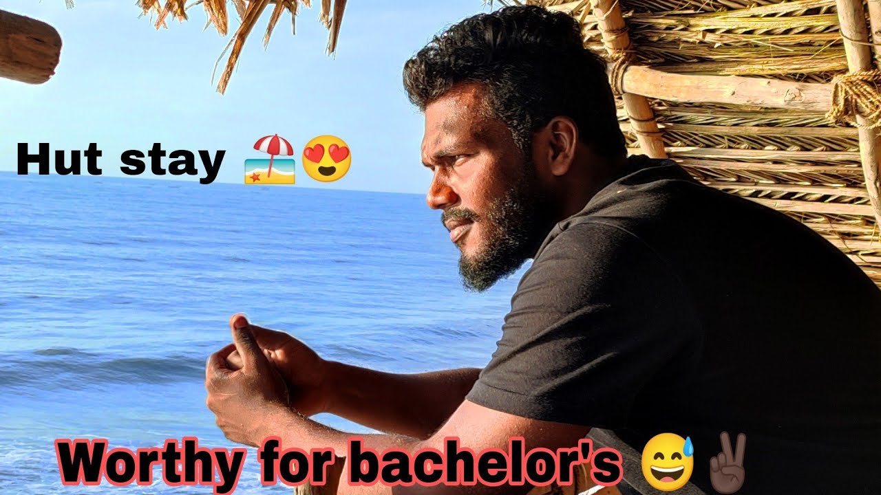 1st Time In My Life 😍 Hut Stay 🏖️ #pondicherry #arovillebeach