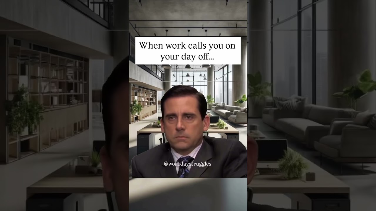 When work calls you on your day off... #funnyworkmemes #9to5humor