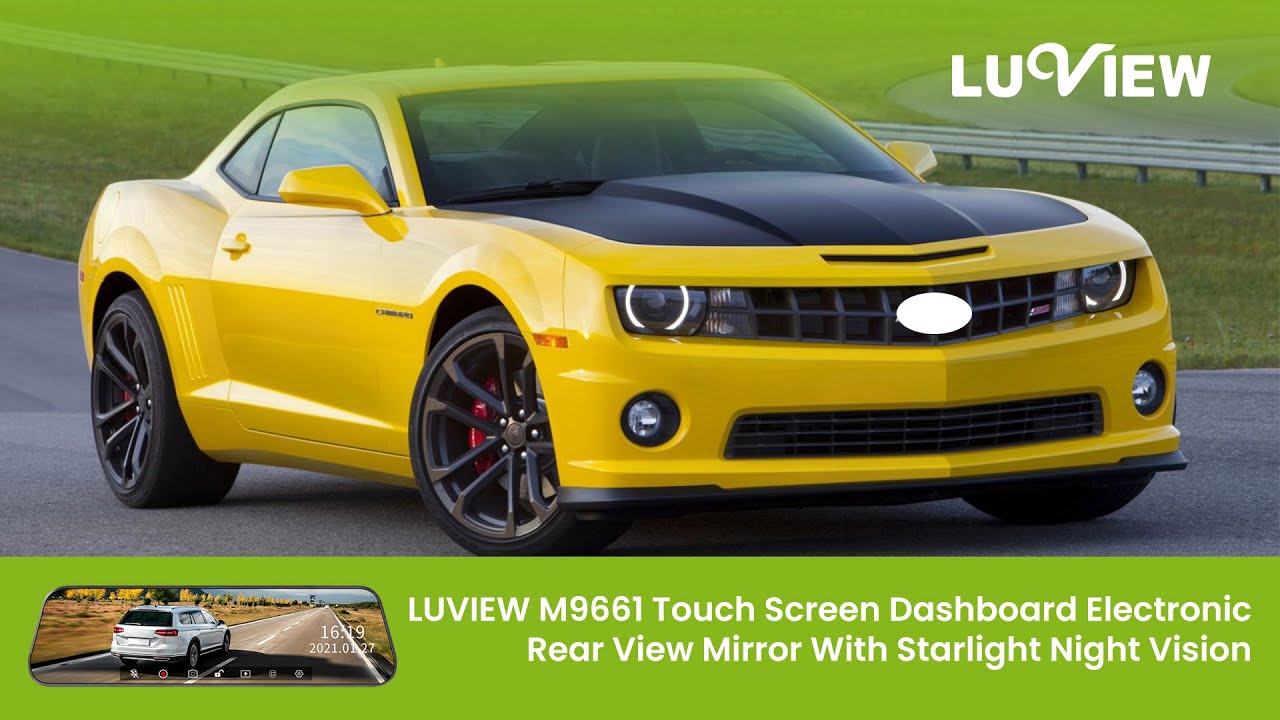 Luview M9661 Touch Screen Dashboard Electronic Rear View Mirror With Starlight Night Vision