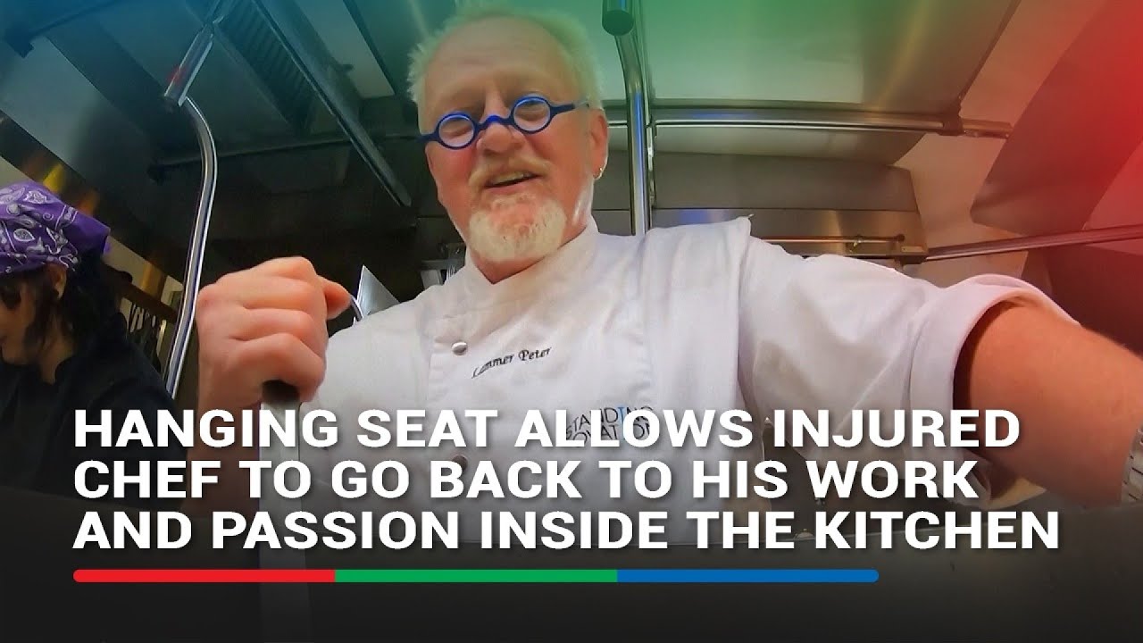 Hanging seat allows injured chef to go back to his work and passion inside the kitchen