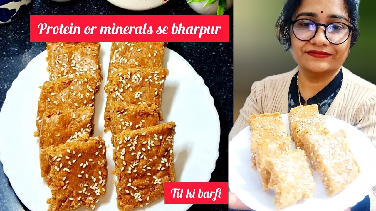 Na mawa, na dudh, na hi ghee bus minto main ban jaye ye til peanut barfi 🌿😋rich of calcium, protein